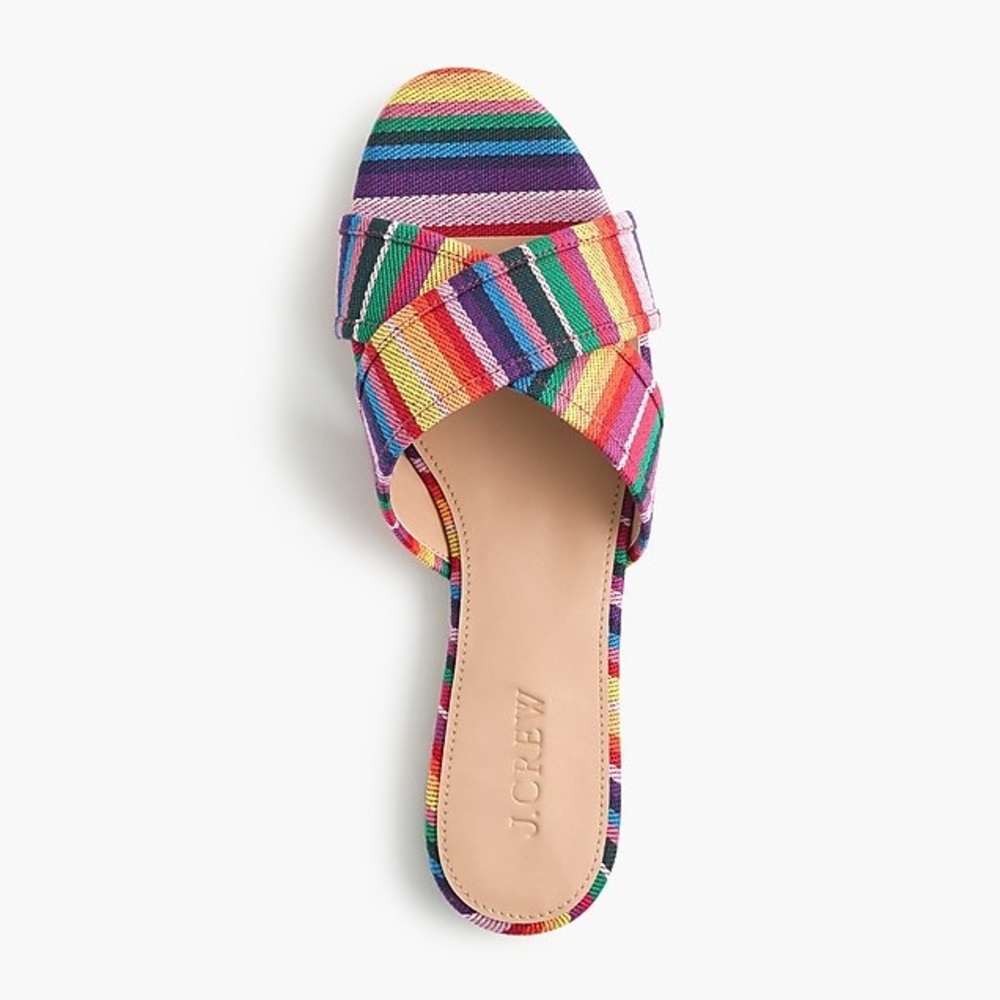 NWT J.Crew Multicolor Slides